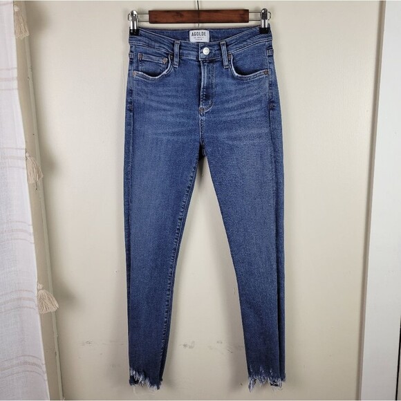 Agolde Sophie High Rise Cropped Discretion Skinny Jeans - Picture 3 of 9